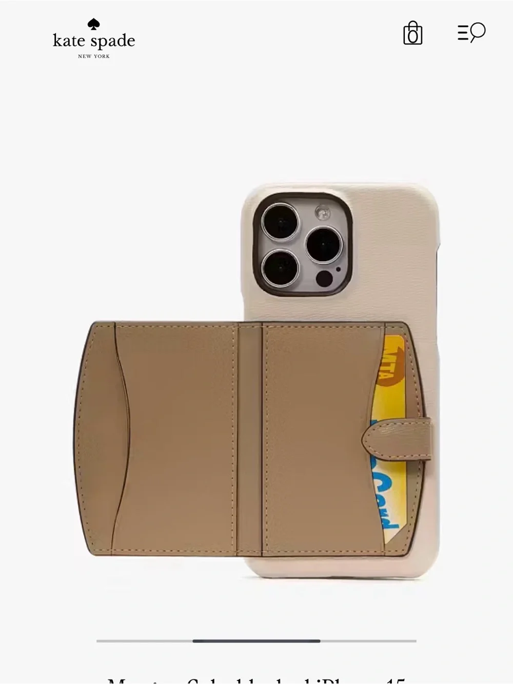 Kate Spade New York Morgan Colorblocked Cardholder Wallet Case iPhone 15 Pro